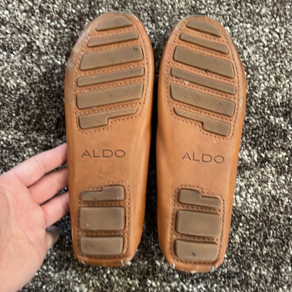 Women’s Aldo driving penny loafers saddle light brown size 6 EUC - Picture 6 of 6